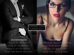 sissyfemminuccia:  seattlejasmine:  http://seattlejasmine.tumblr.com Which will you choose?  The Secretary, of course! Even just to suck the boss’s cock..  ;)