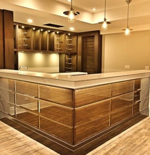 Transitional Wine Cellar - Wine CellarWine Cellar - Mid-sized Transitional Brown Floor And Vinyl Floor