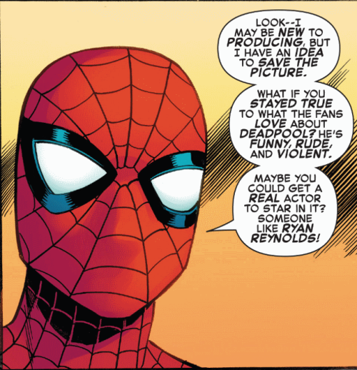 lilbit4point0:markmoreland:The best panels from Deadpool & Spider-Man #6.The X-Men one tho