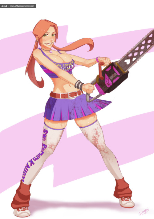 artbysinner:Silly Girl cosplaying as Juliet from Lollipop Chainsaw!Art by Sinner!