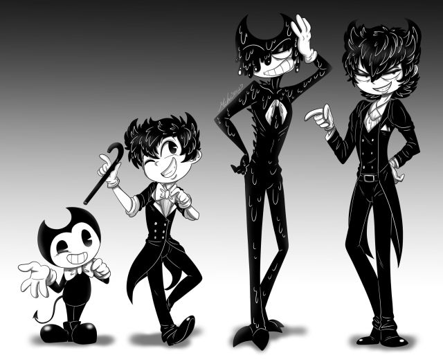Art by McLissy on Tumblr: Bendy, The Ink Demon