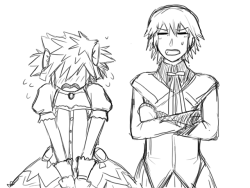 Seniica:  A Couple Kh Sketches, Magical Girls Sora And Riku (Outfits From Puella