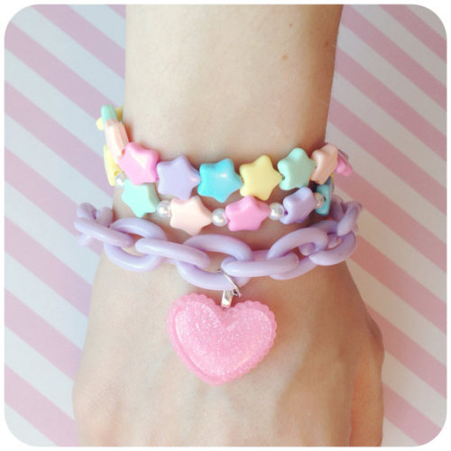 Porn Pics petiteprincesspaopu:  Pastel Fairy Kei Bracelet