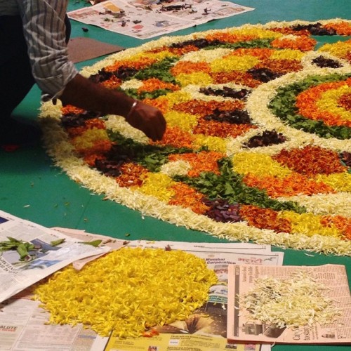 instagram:  Creating a Rangoli with @harisrashid  For more rangoli photos and videos, browse the #rangoli hashtag. For more of Haris’s rangoli projects and other artwork, follow @harisrashid on Instagram.  “I was always fascinated with rangoli designs