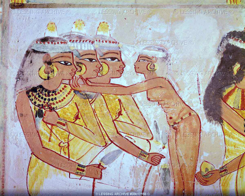 Ancient Egyptian murals from the tomb of Nakht, Thebes. Reign of Thutmose IV, 18th dynasty, 1422-141