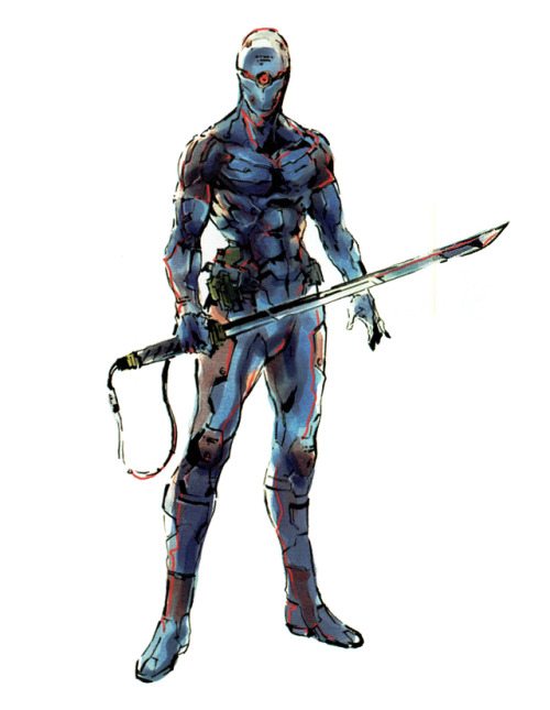 thevideogameartarchive:Artwork of Gray Fox, from @Konami’s Metal Gear Solid on the PlayStation..[The