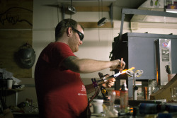 cosmo-s:  freddy-:headysesh:  A behind the torch look at Tod Bhohemoth working on a full crushed Opal 10mm mini tube. This will be available for sale soon. Follow Bhohemoth’s instagram here  My friends own three of his pieces, and I have personally