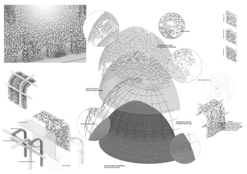 The transformation of materials in unconventional ways generates a catalog of construction details. 