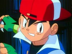 skystar95:  Ash with his hat backwards. Some