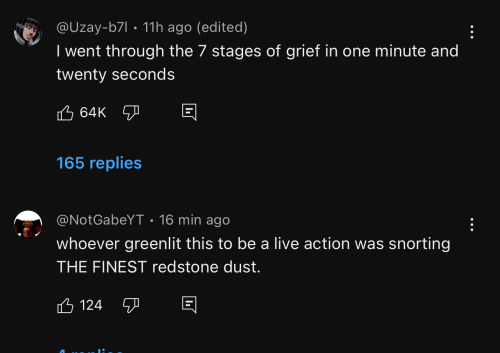 Id Like To Take This Time To Share My Favorite Comments Under The Minecraft Movie Trailer