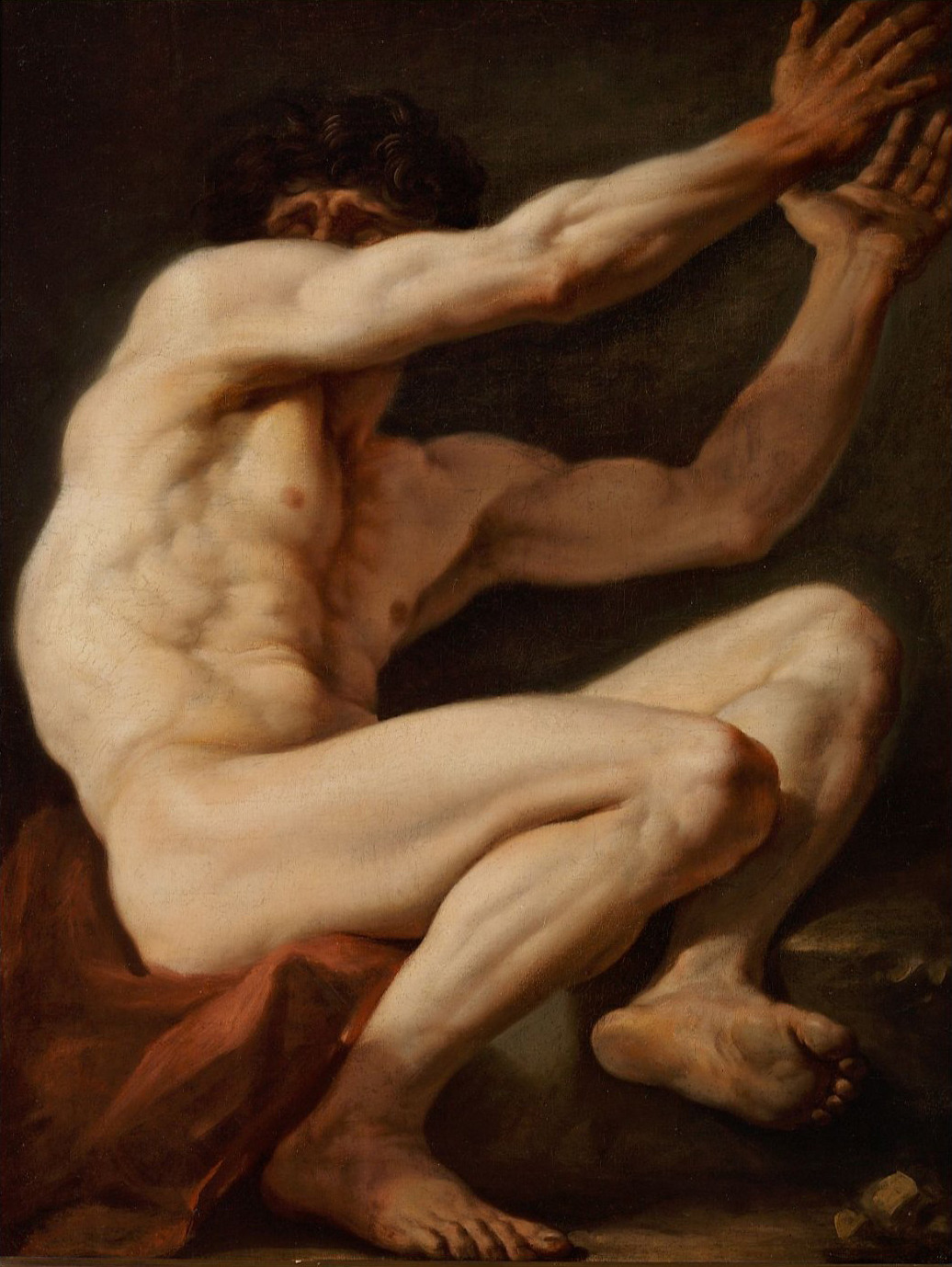 oldroze:      Nicolai Abraham Abildgaard     Seated Male Nude 
