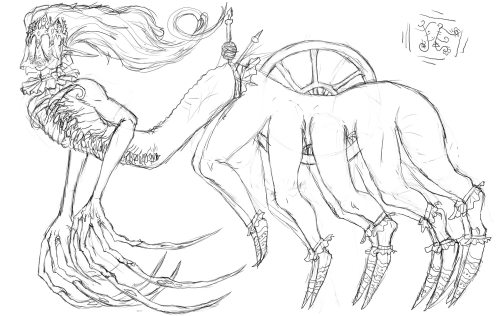 I Drew Another Monster, The Leather Wearer. He's Beautiful And Spooky