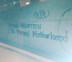 radicalgraff: ‘Defend Abortion, End Forced Motherhood’ Seen in Montreal 