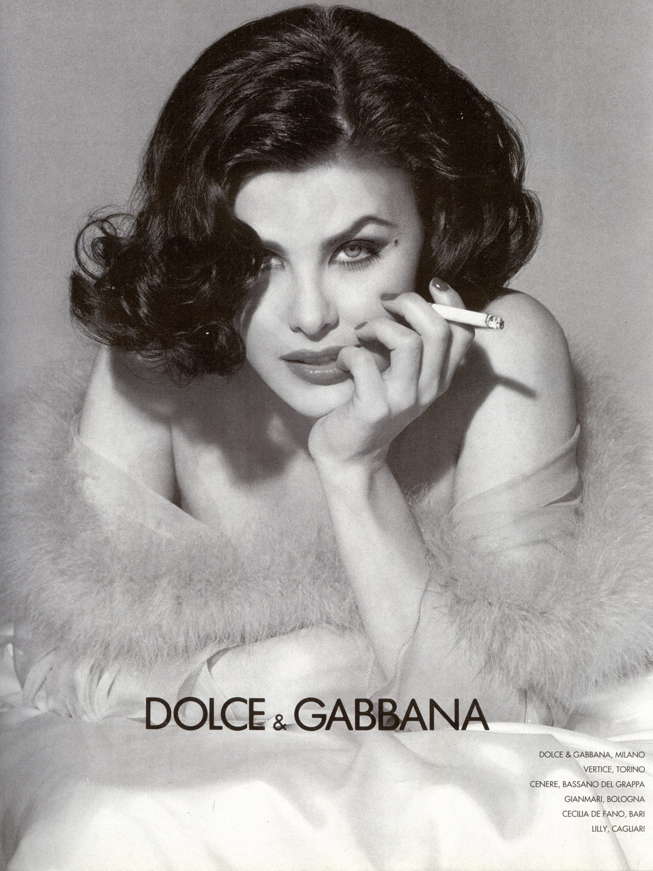 blueblackdream:  Steven Meisel, Sherilyn Fenn for Dolce &amp; Gabbana, 1991 