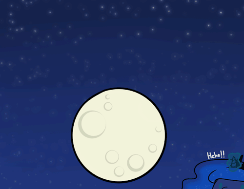 flutterluv:Tonight’s a Full Moon. A cow jumping over the moon? Pinkie Pie? DialoguePinkie Pie: Moo!!!x3!
