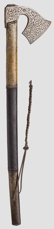 Silver inlaid axe from Herzegovina, 18th century.from Hermann Historica