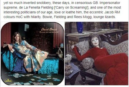 Long live Rees-Mogg, not for his politics nor his hypocrisy, but for his flair and eccentricity, he 