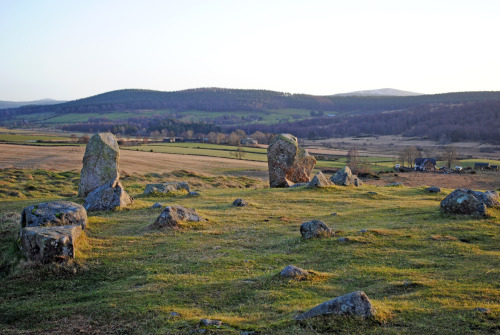 ancientart: The Tomnaverie Stone Circle, near Tarland, Aberdeenshire, Scotland. It took us