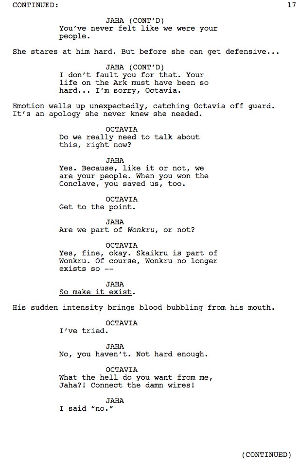 Hello there! We’re back again! This time, with a scene from 502 written by Terri