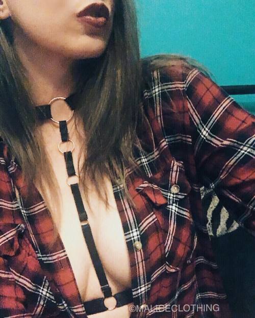 maliceclothing:  Our new Tri harness, works perfectly with or without clothes 🙈 shop the look at malicelingerie.com ✌️super Luxe satin elastic and rose gold hardware, adjustable straps and custom sizing available if you don’t see your size ❤️