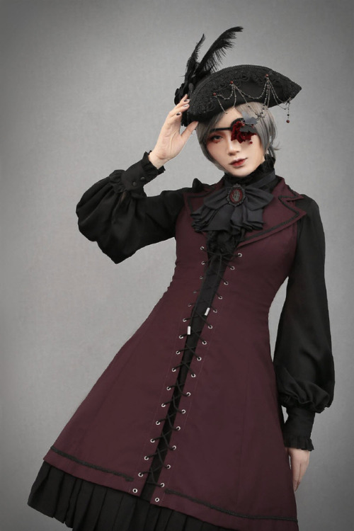 lolita-wardrobe:  New Release: Foxtrot 【-Farron Covenant-】 JSK and Match Hat◆ Limited Quantity!!! >>> https://lolitawardrobe.com/foxtrot-farron-covenant-vintage-gothic-lolita-collar-jsk_p4706.html