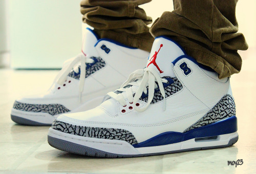 sweetsoles:  Nike Air Jordan III ‘True Blue’ (by Mohy_23)