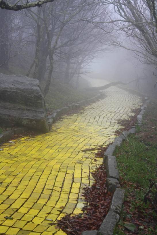 stunningpicture:  Eerie photo of the Yellow Brick Road from an abandoned Wizard of