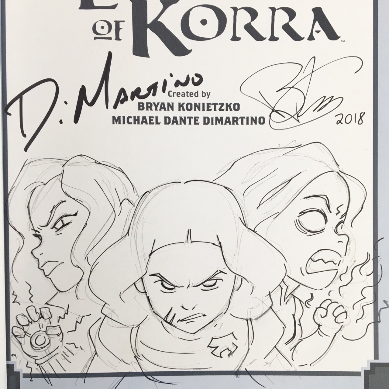 bryankonietzko:Mike and I signed these three Korra books for the upcoming Anime Boston