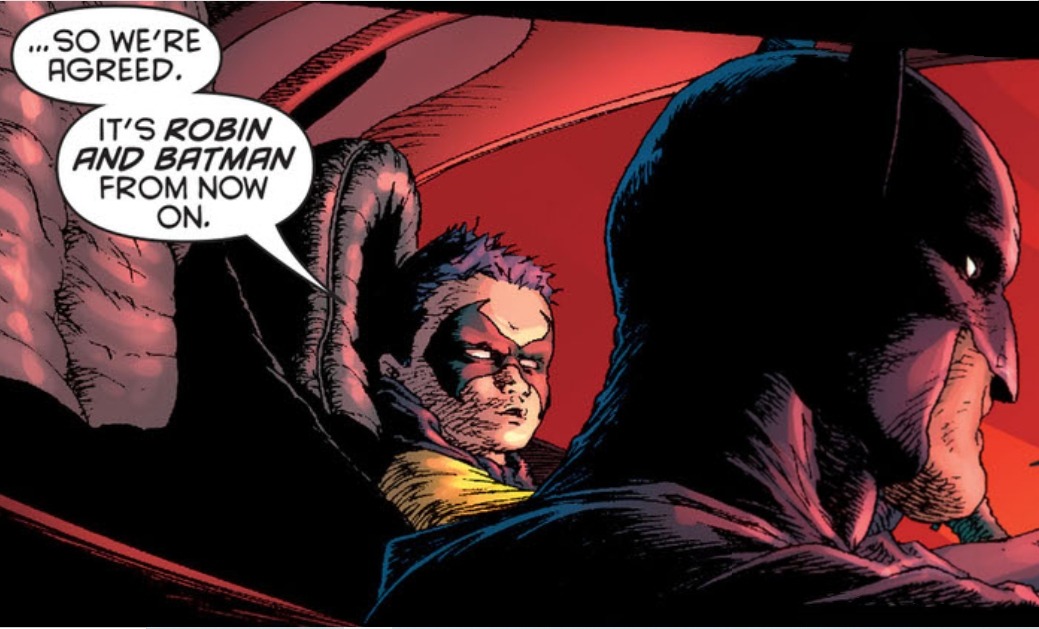 BLOCKED BY TOM TAYLOR ON VIBES ALONE — [image: a comic panel showing Damian  Wayne as...