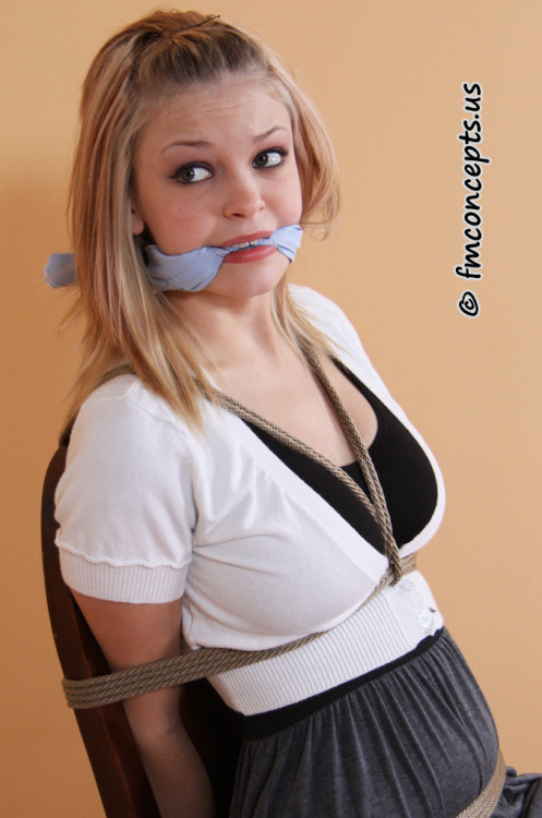 secsinbondage:  Alright blondie let me see those tears.    #Bree Daniels #Cleave gag #SecretariesinBondage