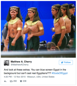 Think-Progress:  All White Everything: ‘Gods Of Egypt’ Trailer Features Only