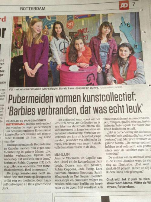 onskruid:  As you can see, we hit the newspaper and radio! So much love to Algemeen Dagblad and Radi