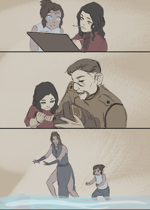 plastic-pipes:  Princess Au(2/?): Hiroshi moves his family to the south for several years to expand his company–while there, Asami becomes best friends with Korra, princess of the Souther Water Tribe. 