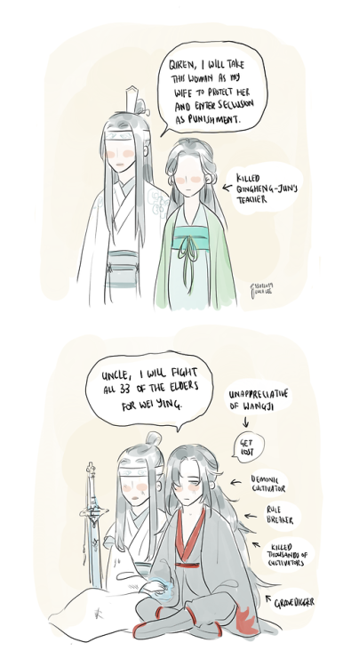 chiefavenueglitter: lee-luca:Mo Dao Zu Shi: The Worst Lan Tradition Ever™ (feat. LQR’s eternal heada