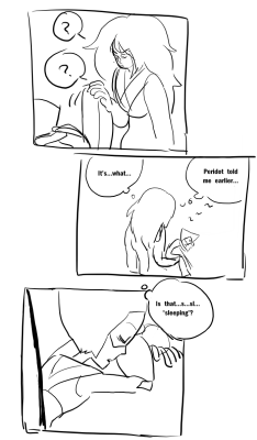 ruki-32:    Translation:slothinateacup   Doodle comic :&gt;&gt;  &gt; u&lt; &lt;3