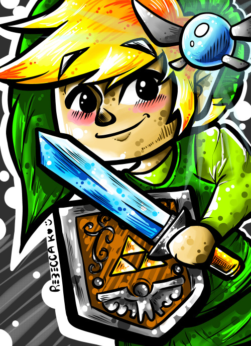 bekoe: Hello everyone! I’ve always wanted to draw my own Link so… here you go!  I 