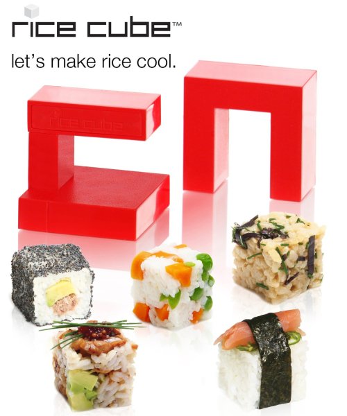 wickedclothes: Rice Cube Makes sushi in seconds - no mats or sticky rice required. Squashes ingredi