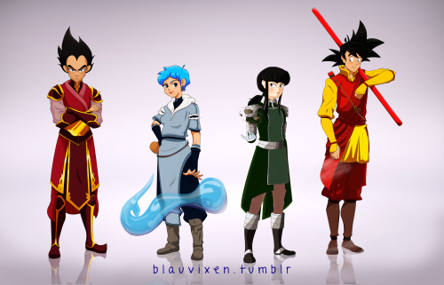 blauvixen: all the benders! Avatar Au 