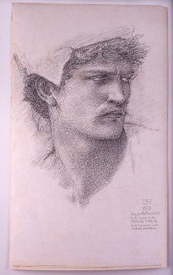 classicaldrawing:  Sir Edward Burne-Jones (British, 1833-1898)The Summons: Study for the Head of GawaineGraphite on paper15 in. x 9 in. (38.1 cm x 22.8 cm)1893 