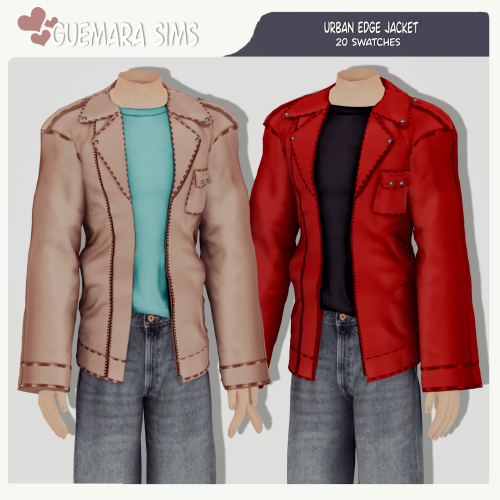 Get Ready To Upgrade Your Sims Wardrobe With My Latest Creation The Urban Edge Jacket With T-shirt, For