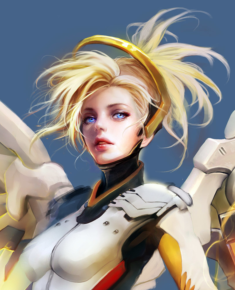 rhubarbes:  ArtStation - Mercy, by Ignatius Tan