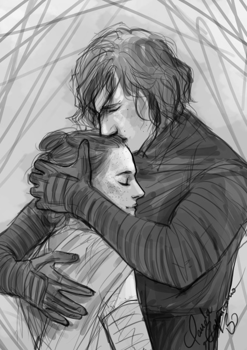 karmadash-is-reylotrash: panda-capuccino: Just a sketch of my OTP :) Maybe one day I finish this one