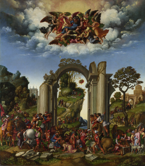 The Adoration of the Kings, by Girolamo da Treviso after a design by Baldassarre Peruzzi, National G