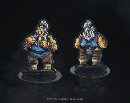 Added a pair of Dwarf Brawlers and their VTT tokens to the paper miniature catalog, https://printabl