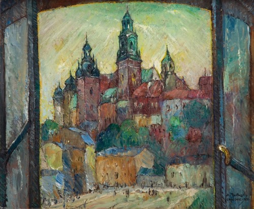 Mecislas Rakowski (1882–1947)View of the Royal Castle at the Wawel Hill (&lsquo;View of the Royal Ca