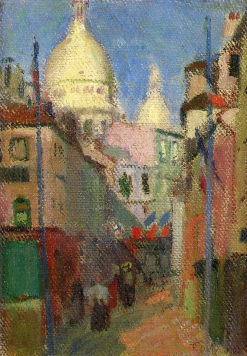 Sacre-Coeur de Montmartre, rue Pavoise   -    Raoul Dufy   1902French 1877-1953Oil on canvas  ,  27 
