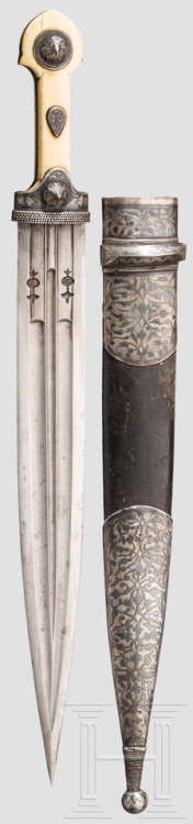 peashooter85: Silver decorated kindjal with ivory grip, the Caucasus, circa 1860. from Hermann histo