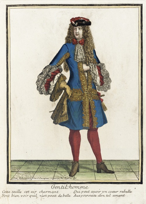 From Recueil des modes de la cour de France by Henri and Nicolas Bonnart; 'Joueur de Luth’, 16