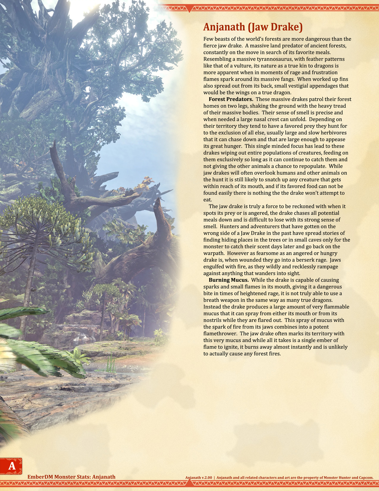 Ember Dungeon Mastery — Monster Hunter World: Anjanath and Diablos v2.00.