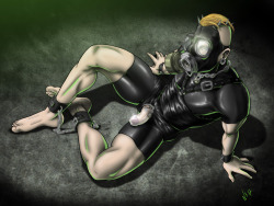 baddognobiscuit:  New rubber and chastity illustration by myself